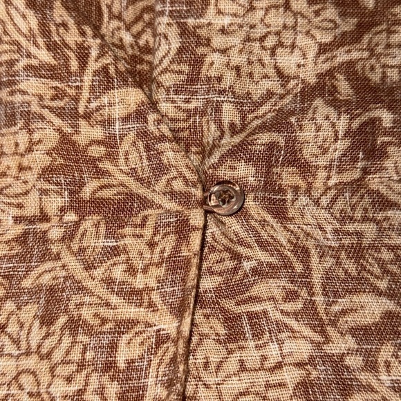 Faherty Ashley Linen Dress In Bronze Riviera Floral - Picture 5 of 9